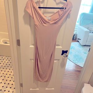 Light pink maternity dress